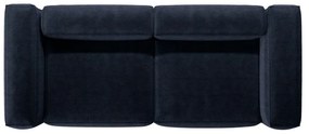 Тъмносин диван от рипсено кадифе 264 cm Bergano – Cosmopolitan Design