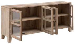 Витрина от масивно манго в естествен цвят 160x71 cm – Ixia