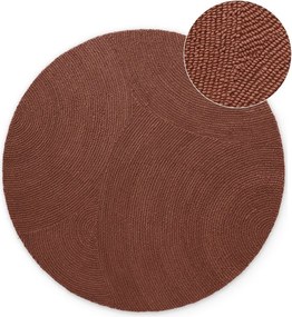 Ръчно изработен вълнен кръгъл килим в тухлен цвят ø 200 cm Calmio – Hanse Home