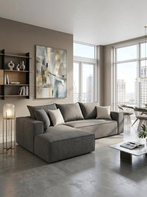 Ъглов диван Opalin-Сиво-Ляво