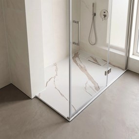 Корито за душ кабина Bazalt CARRARA WHITE 90x120