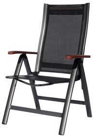 Черен метален градински стол Ass Comfort - Sun Garden