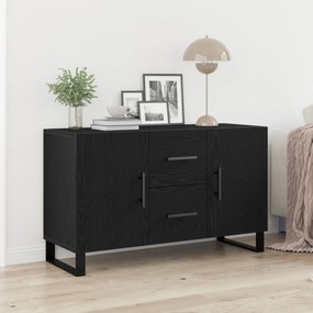 Sonata H Сайдборд Черен Дъб 100x36x60 см Инженерна Дървесина
