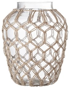 Стъклена ваза с естествени детайли Земност - Bloomingville