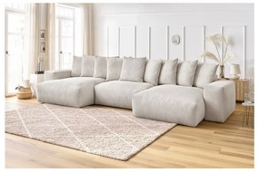 Кремав ъглов диван от рипсено кадифе Voltaire – Bobochic Paris