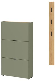 Комплект за коридор в естествен и кафяво-сив цвят 101x200x22 cm Ameca – Germania