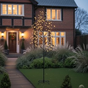 Коледна елха черна 200 см с LED IP44 - Vixen