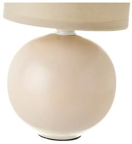 Бежова керамична настолна лампа с текстилен абажур (височина 24,5 cm) - Casa Selección