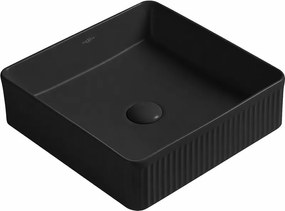 Mexen Grovo рифована мивка за монтаж върху плот 41 x 41 см, черна мат - 22304185