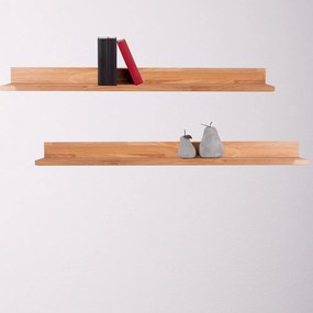 Стенен рафт за снимки от масивен дъб в естествен цвят 100 cm Kalle – Interia Home &amp; Living