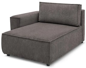 Светлокафяв модул за диван от велур, ляв ъгъл Nihad modular - Bobochic Paris