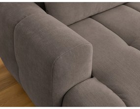 Кафяво-сив сгъваем/с място за съхранение ъглов диван (десен ъгъл) Fuji – Bobochic Paris