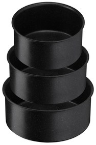 Алуминиеви гърнета в комплект 3 бр. с незалепващо покритие/с подвижна дръжка подходящи за индукционен котлон INGENIO Black stone L3998902 – Tefal