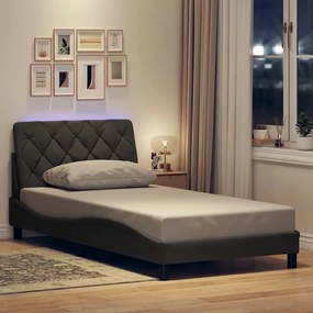 3310651 vidaXL Рамка за легло със светодиод без матрак, 100x200 см, плат