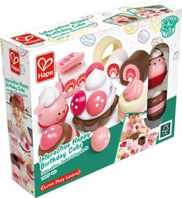 Hape - Детски дървен комплект, Ягодов десерт, 7 части