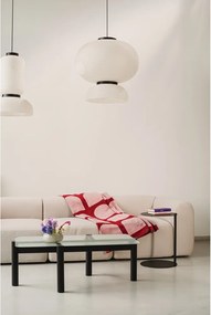 Черна масичка за кафе със стъклен плот 55x105 cm Kob – noo.ma