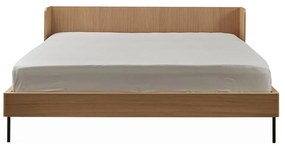 Двойно легло в дъбов декор 180x200 cm в естествен цвят Wrap - Bonami Selection