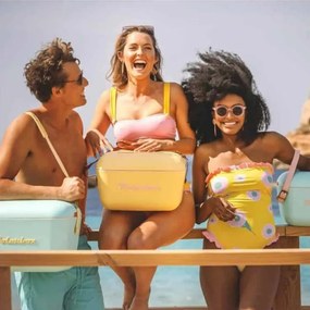 Хладилна чанта Polarbox Pop, 20 литра, AIRPOP полистирол, 5-15C до 24 часа, Син/Розов