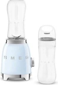 Блендер Smeg PBF01PBEU, 300W, 2x 600 мл, 20000-24000 об/мин, Противоплъзгаща основа, Без BPA, Неръждаема стомана, Пастелно син