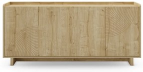 Скрин от дъбов декор в естествен цвят 180x80x40 cm Daira – Marckeric