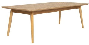 Масичка за кафе с дъбов плот в естествен цвят 60x120 cm Fabio – White Label