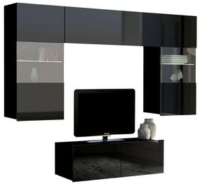 Комплект за хол Providence B114С TV маса, С допълнително оборудване, Отделни части, Ламинирано ПДЧ, 195x43cm, 75 kg