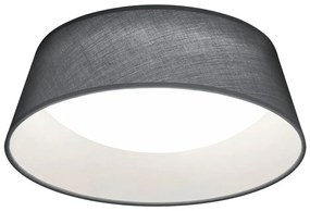 Черно LED осветително тяло за таван с текстилен абажур Ponts – Trio