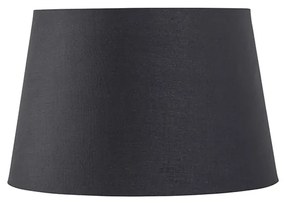 Черен памучен абажур със златен интериор 25/20/16