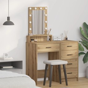 Sonata H Тоалетка с LED лампи Дъб Артезиан 50x41x140 см