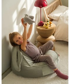 Кадифен детски пуф в цвят мента Bunny – Wigiwama
