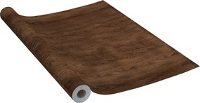 Самозалепващо фолио за врати, 2 бр, тъмен дъб, 210x90 см, PVC