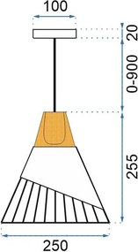 Висяща лампа за таван Skandynawska Metal APP223-1CP