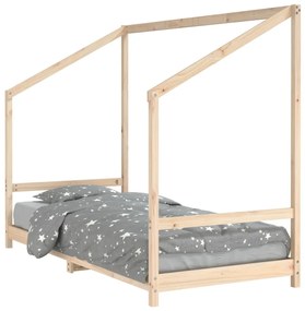 835703 vidaXL Рамка за детско легло, 90x200 см, масивна чамова дървесина