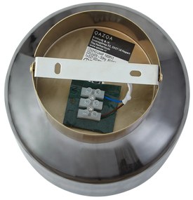 Модерна таванна лампа месинг с димно стъкло - Stiklo