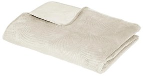 Шалте atmosphera Leaf, Кадифе, 240x260 cm - Слонова кост