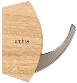 Стенна закачалка от масивна топола в естествен цвят Flip – Umbra