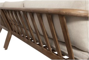 Кафяв тапициран градински диван (L форма) Biam – WOOOD