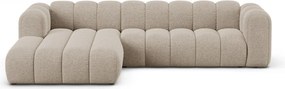 Бежов шенилов ъглов диван (ляв ъгъл) Lupine – Micadoni