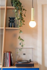 Жълто метално висящо осветително тяло ø 12 cm Rayado Retro – Leitmotiv