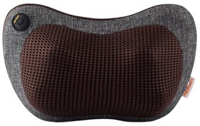 Масажираща възглавница Medivon Travel Massage Pillow, Shiatsu, 2 скорости, 8 глави, Затопляне, Отпускане на кожата и мускулите, 2 посоки, Сив/кафяв