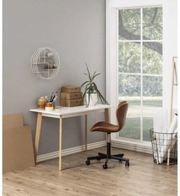 Кафяв офис стол в цвят коняк Batilda - Actona