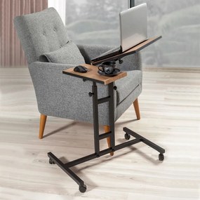 Странична маса Frenk метал - меламин в цвят атлантически бор 67x45.5x62/87см.