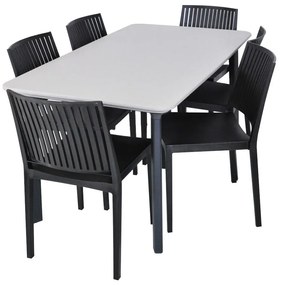 Черен пластмасов градински стол Bars - Rojaplast