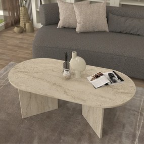 Кафе маса от меламин Cortado в травертинов цвят 120x60x39.6см.