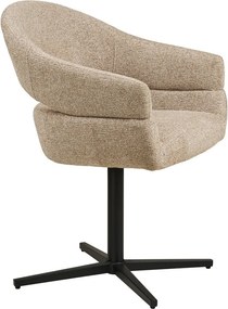 Бежов тапициран трапезен стол с подлакътници Dover – House Nordic