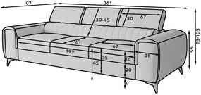 Разтегателен диван Laurence-Mple
