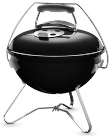 Преносимо барбекю на въглища Weber 1121004 Smokey Joe,  37cm, Емайлирана стомана, Студена дръжка Tuck-N-Carry, Черен