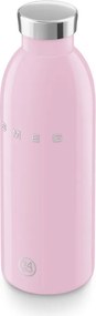 Термо бутилка SMEG Clima 50's Style WBF01PK, 500 мл, Херметично затваряне, Двустенна, Неръждаема стомана 18/8, Розов