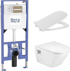 Комплект за WC Duplo S 135 mm 4 в 1 The Gap Square Rimless (бутон по избор) (A8900A902E + A34647F000 + A801472003)