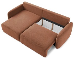 Разтегателен ъглов диван с място за съхранение в тухлен цвят (ляв ъгъл) Kalena – Makamii